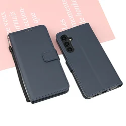 Leather Flip Wallet Phone Case with Enhanced Protection and Style for Galaxy Note 9 (Dark blue)