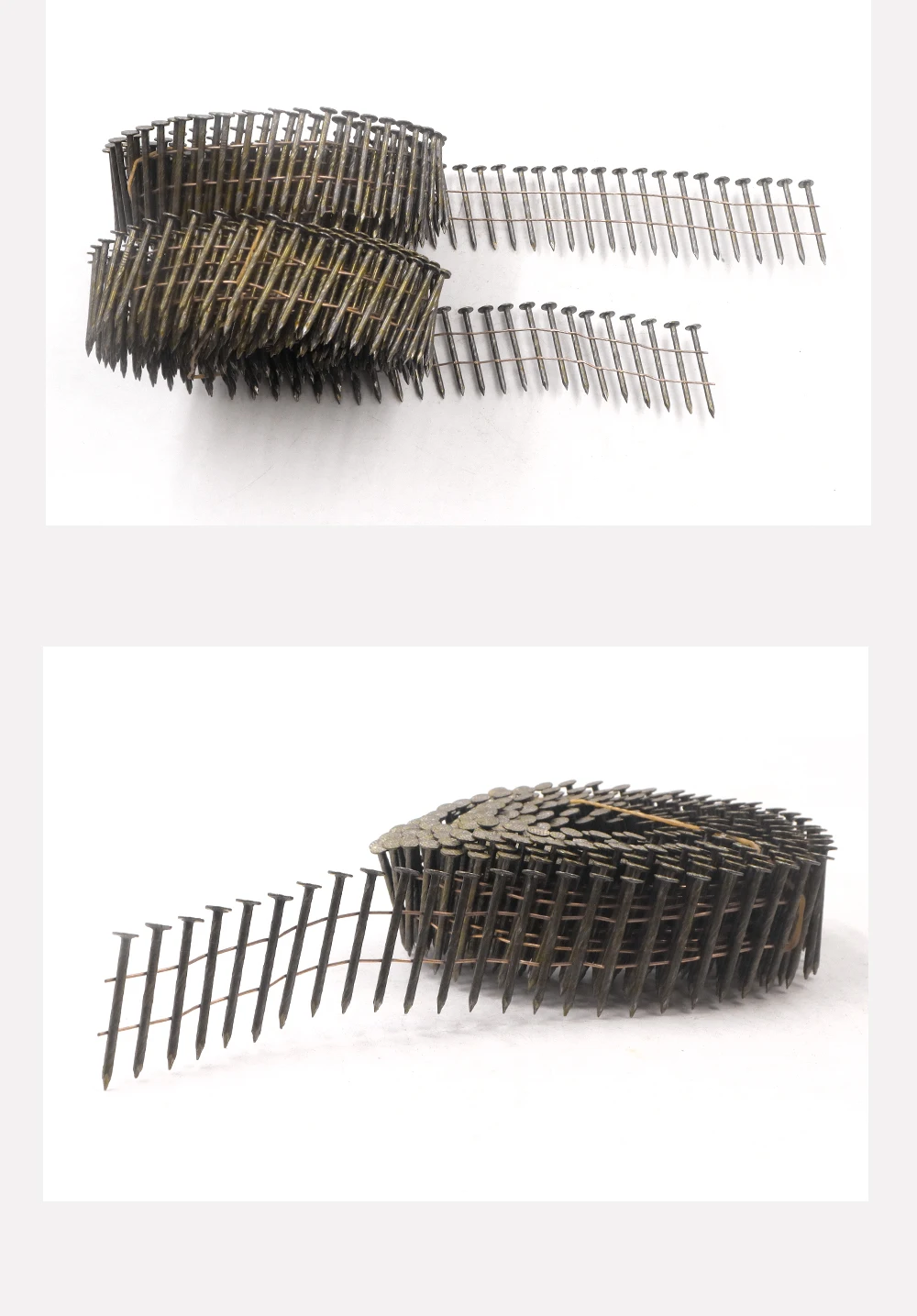 Drahtgekoppelte Spulennägel, runder Kopf, 15-Grad-Gewindestange, drahtgekoppelte Rahmennägel für Holzpalette, pneumatische Nagelpistole – Detail 4