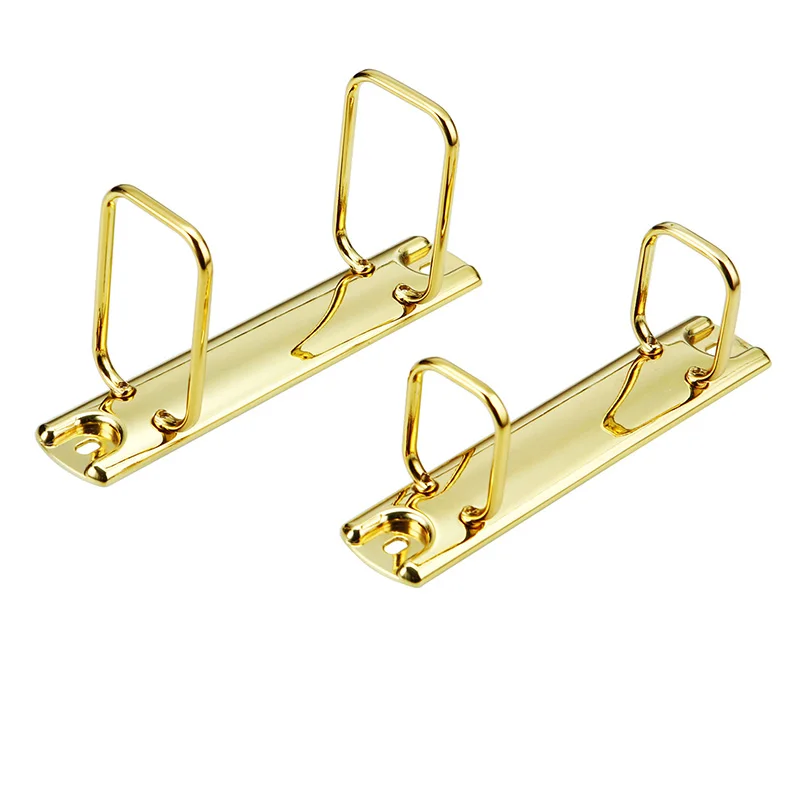 

Q-shaped Ring Metal Binder Clips 2-Hole Notebook Binding Square Binder File Folder Album Diary Ring Clip Stationery Accessory