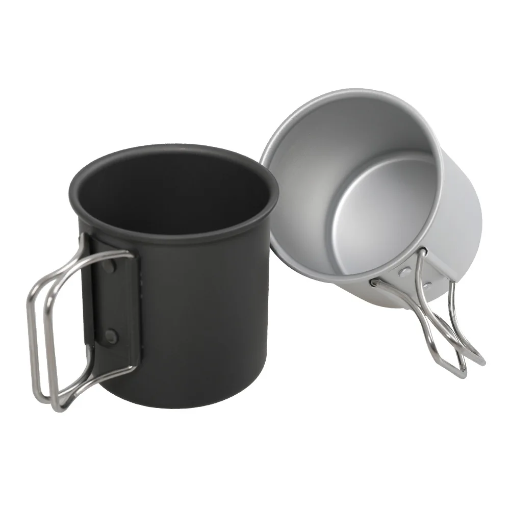 300ml Camping Mug Titanium Cup Tourist Tableware Picnic Utensils Outdoor Kitchen Equipment Travel Cooking Set Cookware