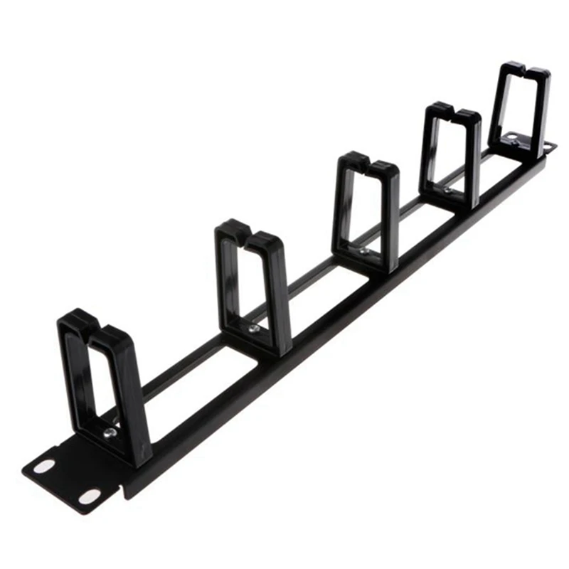

3X 19 Inch 1U Rack Cabinets Cable Management Network Organizer Hollow Metal Base Five Ring Detachable Wire Manager Frame