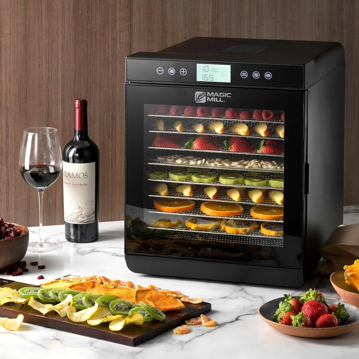(10 Stainless Steel Trays) Digital Adjustable Timer Temperature Control Keep Warm Function 3