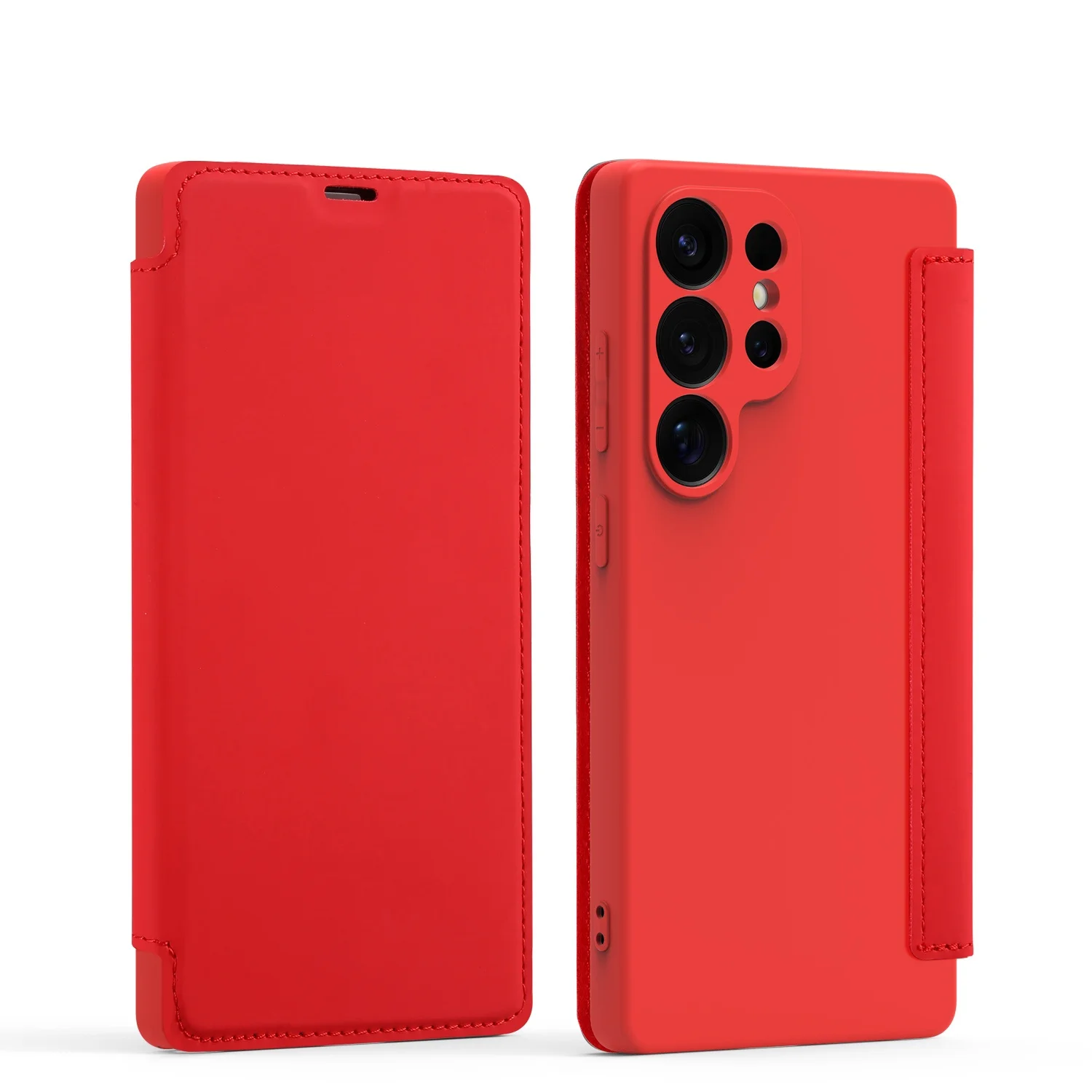 Luxury Flip Leather Wallet Case with Card Pocket and Shockproof Silicone Shell