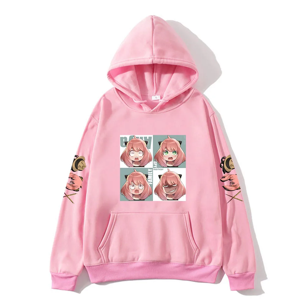 

Anime Spy X Family Kawaii Forger Anya Hoodie Japanese Manga Graphic Sweatshirt Long Sleeve Boy/Girl Casual Cartoon Kids Hoodies