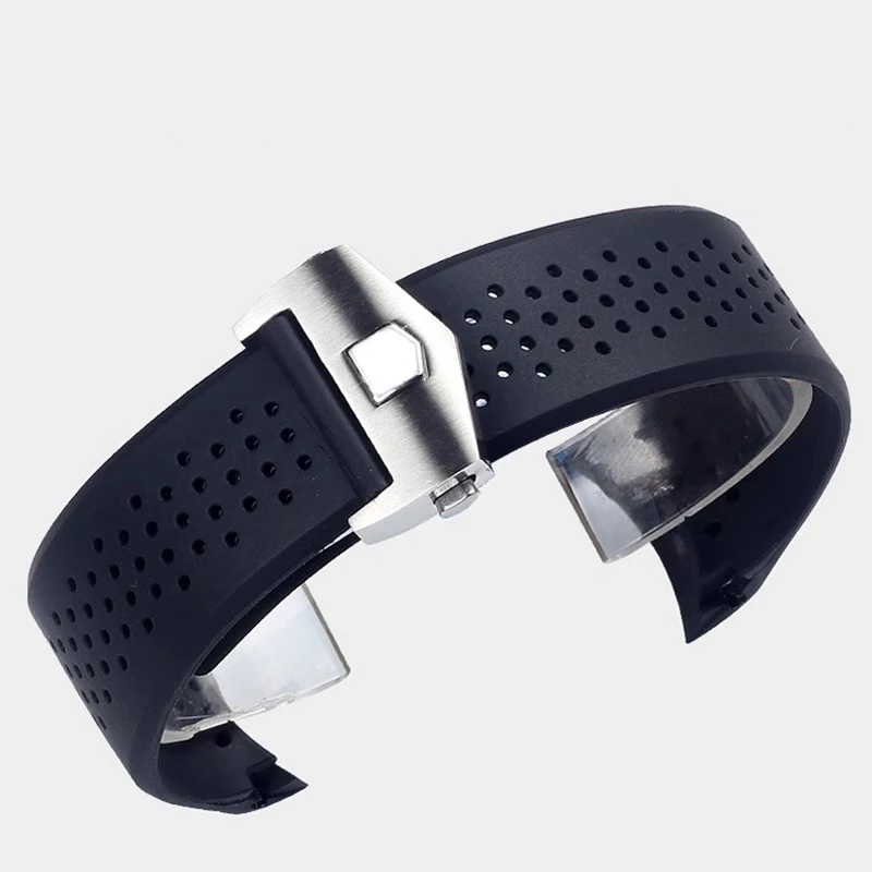 Waterproof Sport Silicone Watchband - Soft Rubber Strap