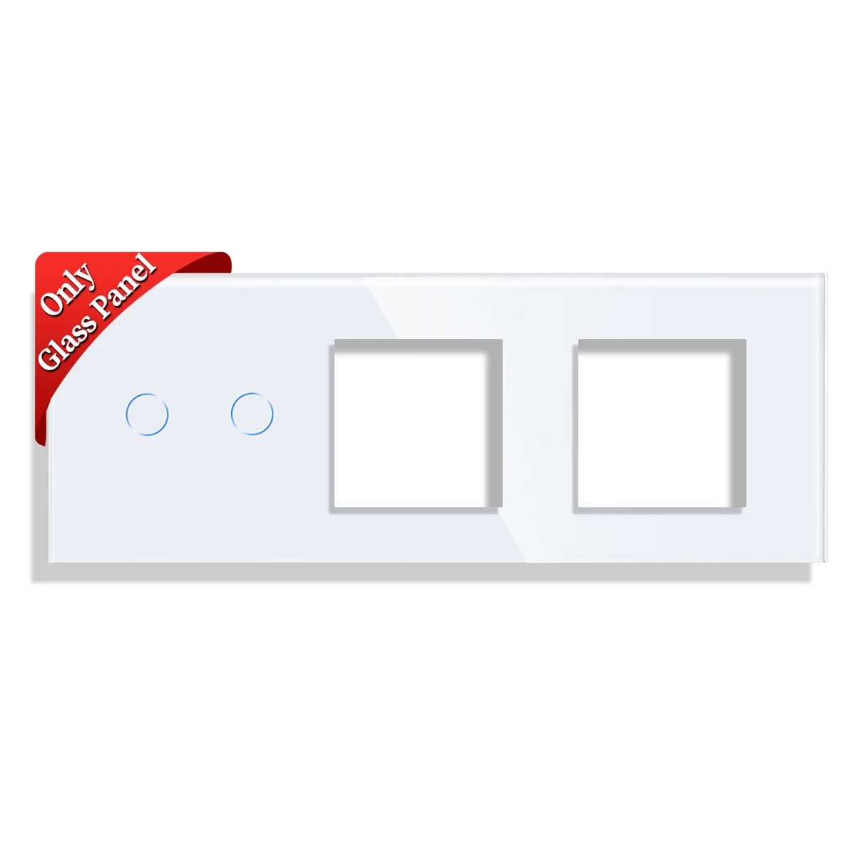 Bingoelec Crystal Glass Touch Switch Frame DIY Only Crystal Glass Panel With Metal Frame For Wall Sockets Switch Function Part wall touch switch socket light switch cover tempered glass frame
