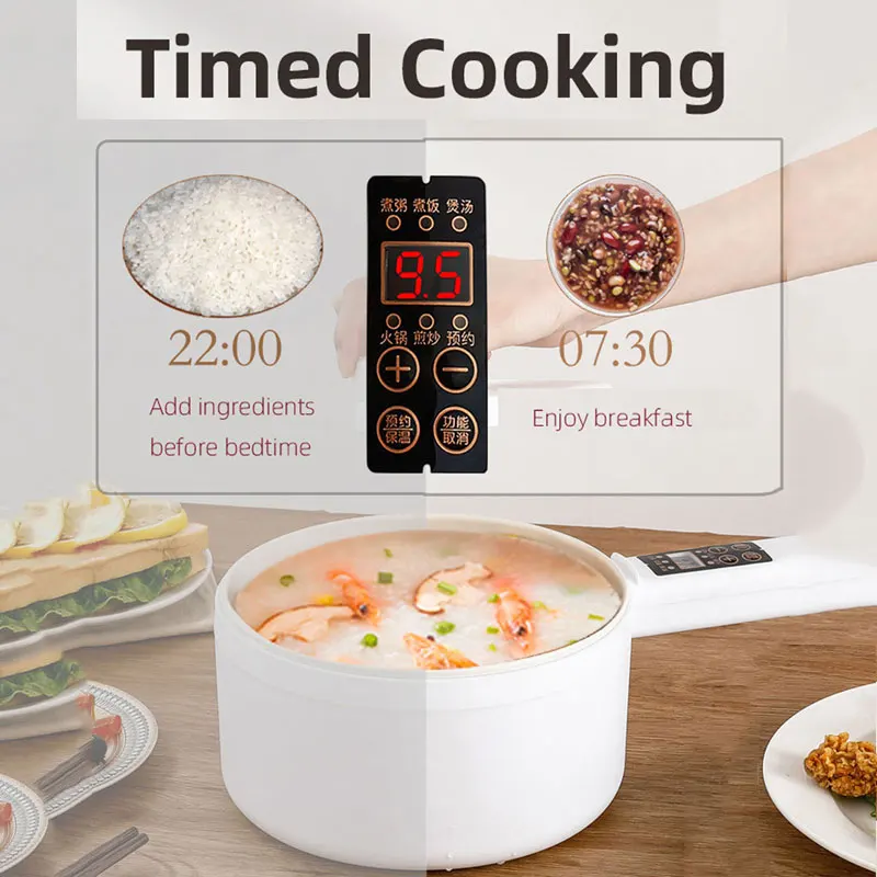 Small Multi-functional Electric Pot For Cooking, Intelligent Instant Noodles Pot, Non Stick Kitchen Cooker, Frying Household Pot 4