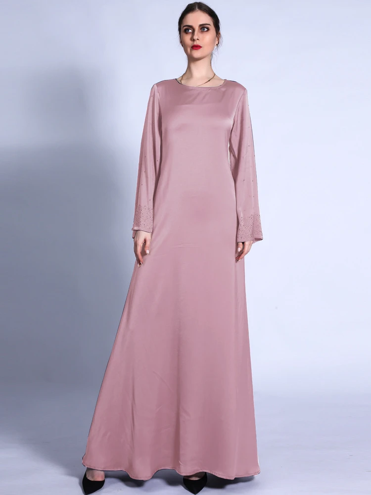 

Eid Muslim Loose Lace Up O Neck Dress Abaya Party Dubai Dresses Ramadan Abayas Women Caftan Kaftan Elegant Vestidos 2023 Summer