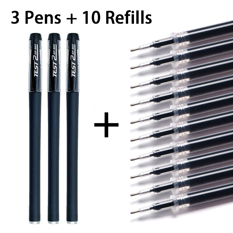 Premium 13-Piece Gel Pen Set - Fine Point 0.38mm, Assorted Ink Colors - Ideal for Office and School Writing Supplies