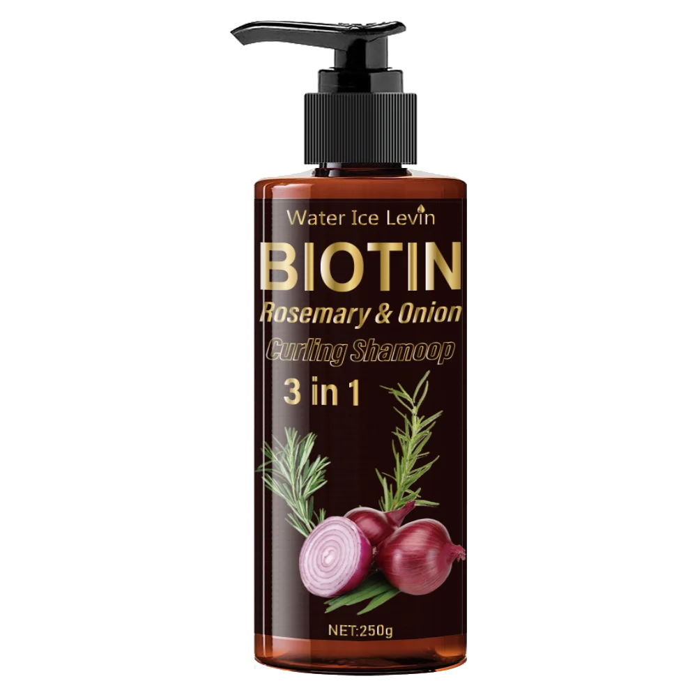 שמפו ביוטין שלושה באחד, לחות ויציקת בצל עשירה, מרכך ומבריק, מסאז' עדין, שיער רך וחלק לאחר ניקוי