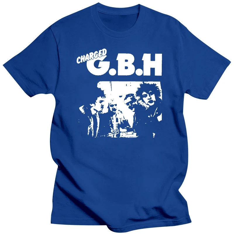 Charged Gbh Album Street Punk Band Short Sleeve Black Men'S T