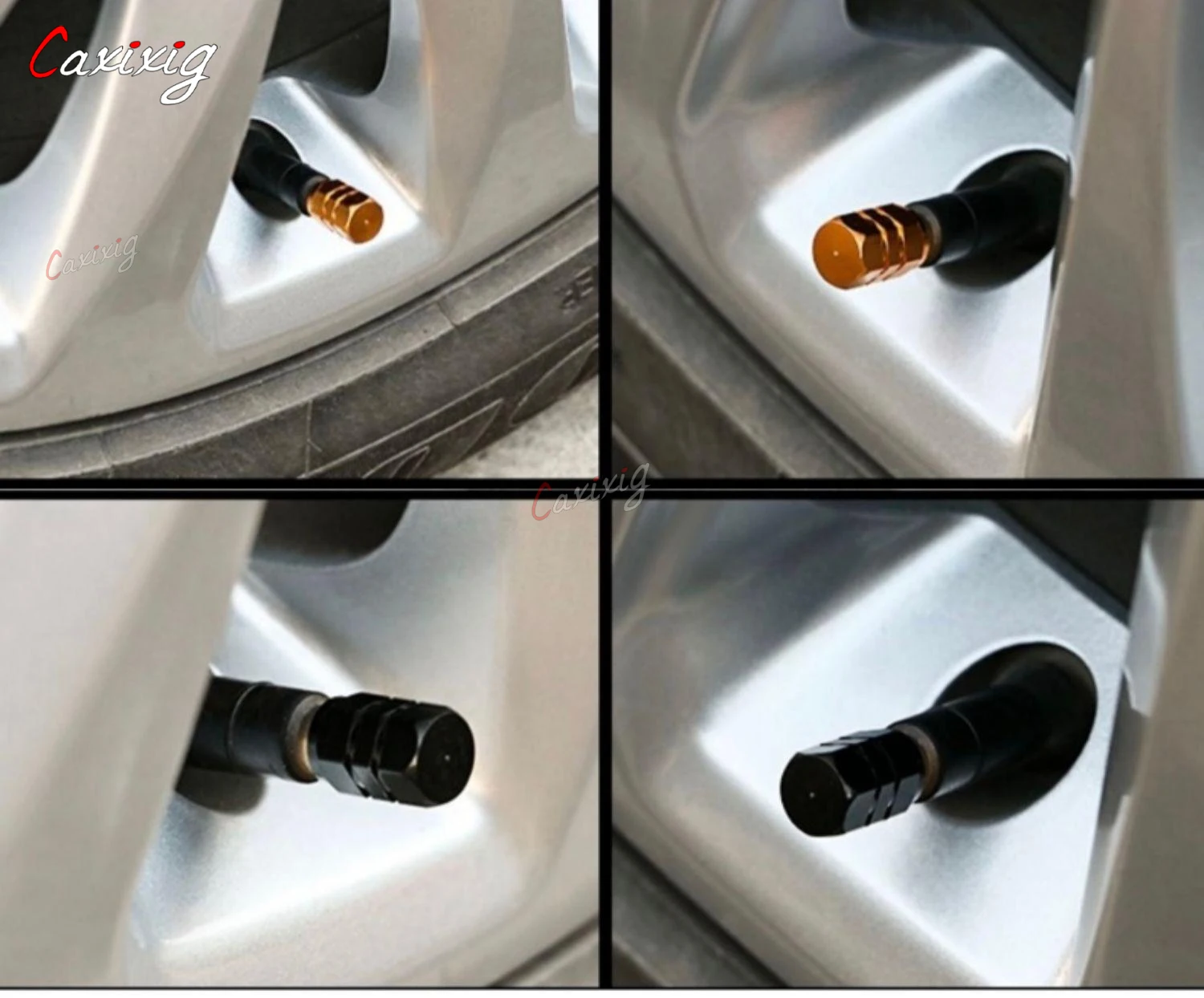Aluminum Alloy Car Wheel Tire Valve Caps Tyre Rim Stem Covers Airdust Waterproof For Automobiles Motorcycles Trucks Bikes