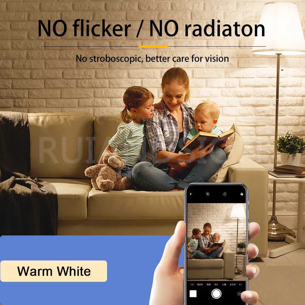 Ruiandsion E17 LED Bulb AC 110V-130V Warm White 2835 13SMD LED Clear Bulb for Refrigerator Freezer Ceiling Home Lighting Lamp 2W