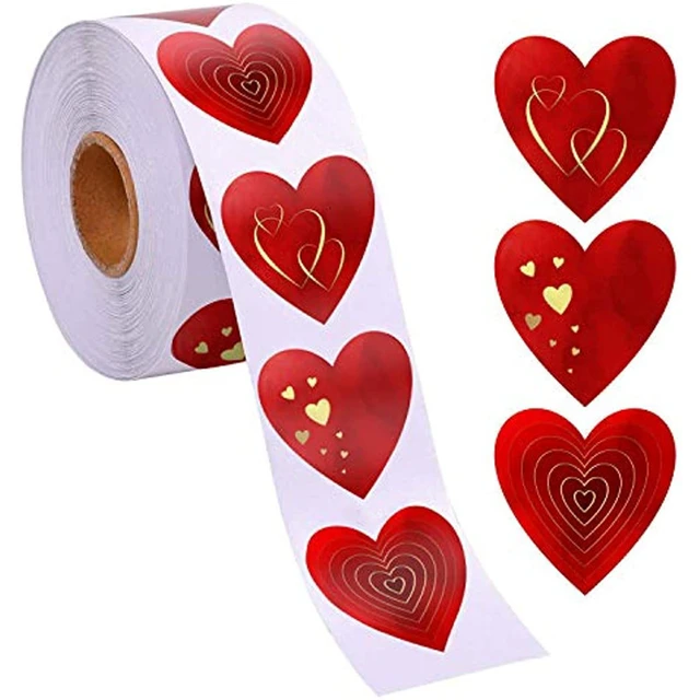 3.8cm Transparent Heart shape Seal Label Stickers Handmade With Love For  Valentine's day Wedding Party Favor Sticker Gift decor - AliExpress