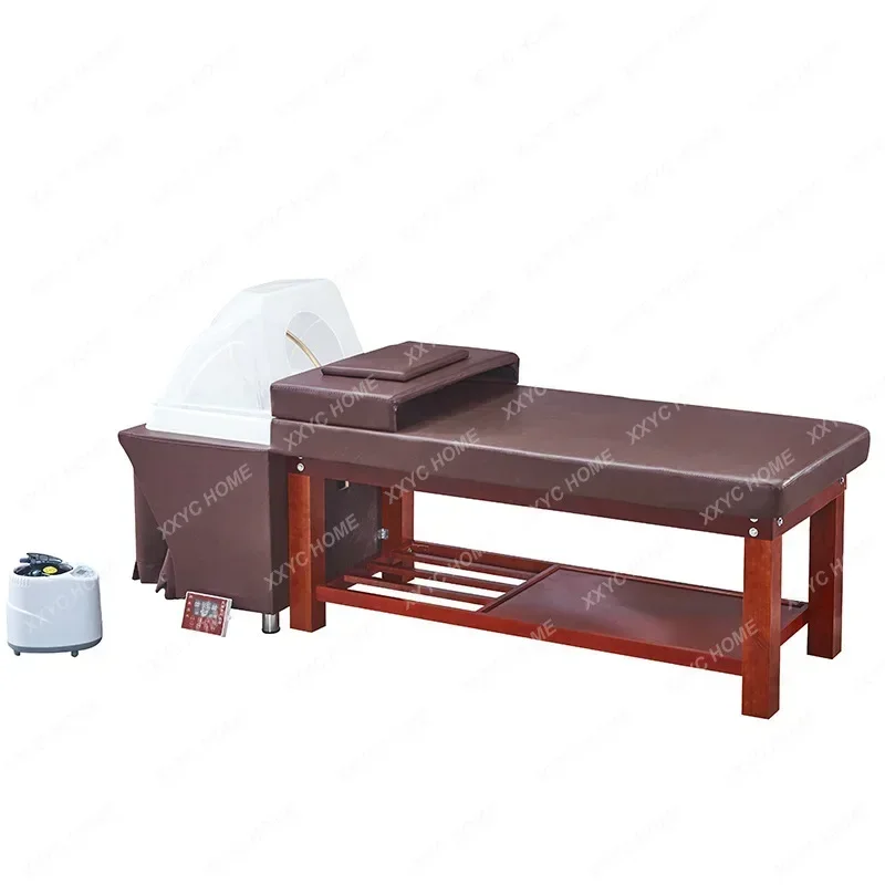 Solid Wood Shampoo Chair Square Tube Thai Wash Beauty Water Circulation Head Bed White Tube Electric Massage Couch Removable foot bath wooden bucket household solid wood foot bath wooden basin thermal insulation foot bath barrel foot washing wash