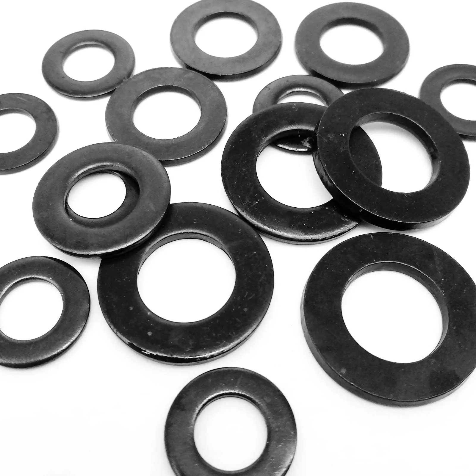 Premium Black Plated Stainless Steel Flat Washer Gasket Pad