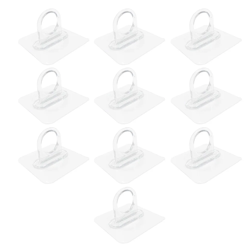 

10Pcs Adhesive Hooks Wall Mounted Plastic Hooks Household Sundries Organizer