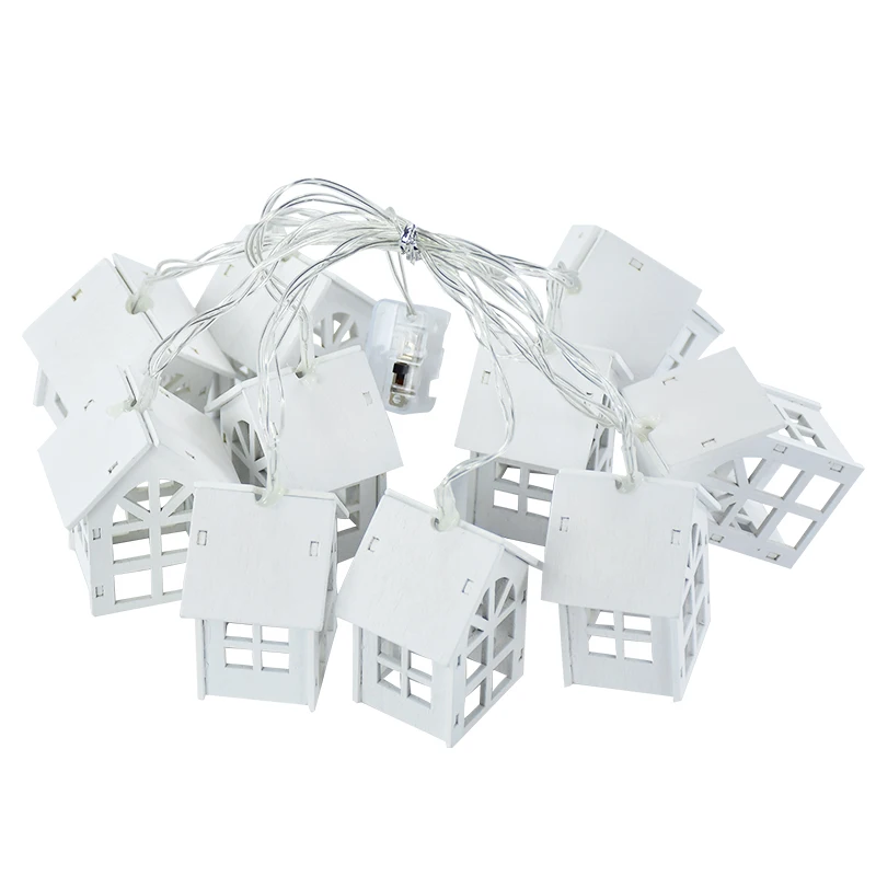 Mini Wooden House LED Lights 6