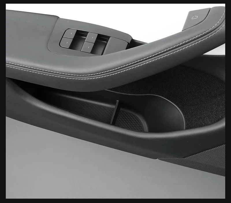 Novaacc 4pcs Tür seitliche Aufbewahrung sbox für Tesla Modell 3 Highland 2024 Tür Organizer Tablett Türgriff Armlehne Tür Taschen einsätze – Detail 13