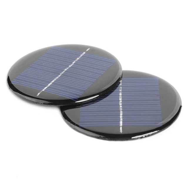 1/2Pcs Mini Solar Panel DIY Power Battery Cell Charger Portable Solar System Board Round Lamp Panel Charging 1