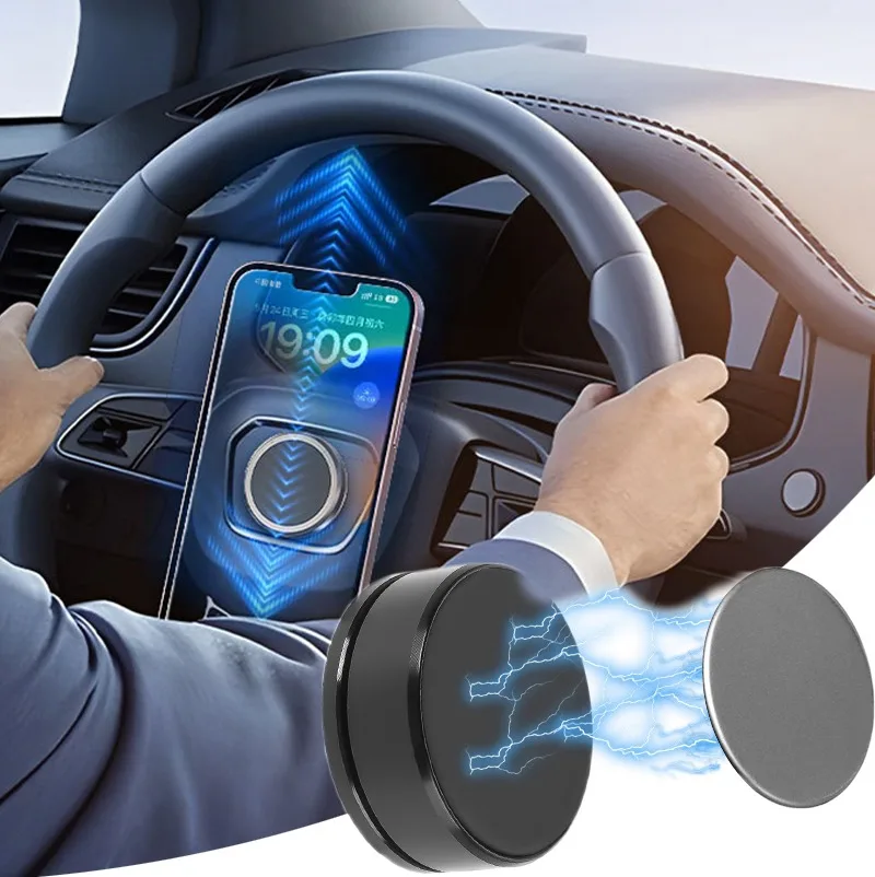 

Magnetic Phone Holder Car Steering Wheel Mount Strong Magnet Phone Support for IPhone Samsung Xiaomi Huawei