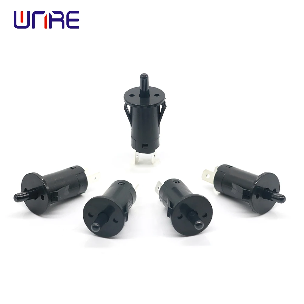 

125-250V Momentary Reset Round Refrigerator Door Switch Cabinet Light Disinfection Cabinet Wardrobe Closed Press Button Switch