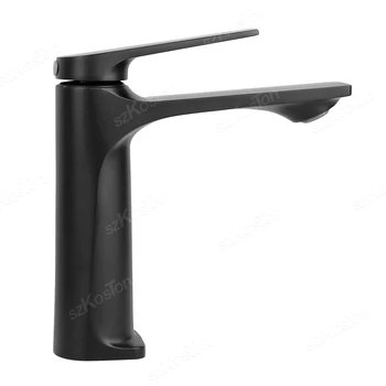 แกนทองเหลืองก๊อกน้ำซิงค์ห้องน้ำแบบทันสมัยจับเดี่ยวติดตั้งบนดาดฟ้าอ่างล่างหน้าก๊อกน้ำร้อนและเย็น 1