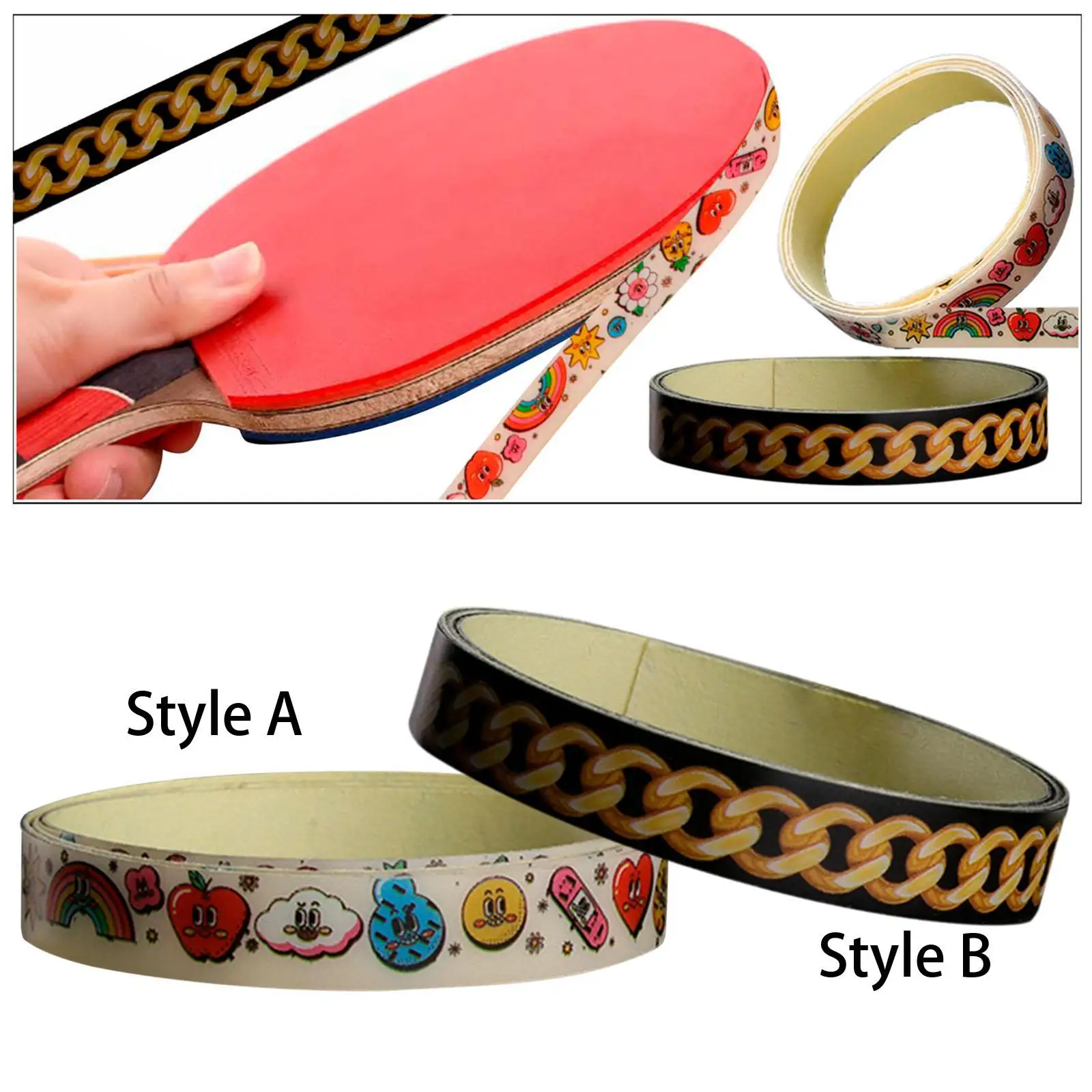 Table Tennis Racket Edge Tape PVC Protect of Rubber and Blade Protective Side Tape Pickleball Paddle Edge Guard
