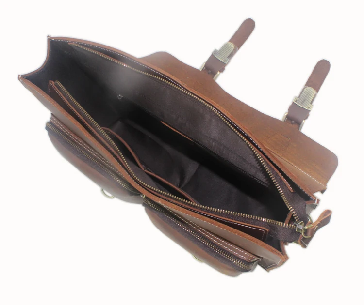 Crazy Horse Cowhide Leather Briefcase