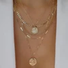 Colliers en chaîne de perles tressées simples, ton or, ensemble de colliers avec pendentif superposé pour femmes, usage quotidien et de fête, 5 pièces/ensemble