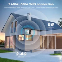 Caméra de surveillance 4K WIFI à batterie, 5MP, pour maison intelligente, CCTV extérieure, détection humanoïde PIR, caméra de sécurité magnétique 4