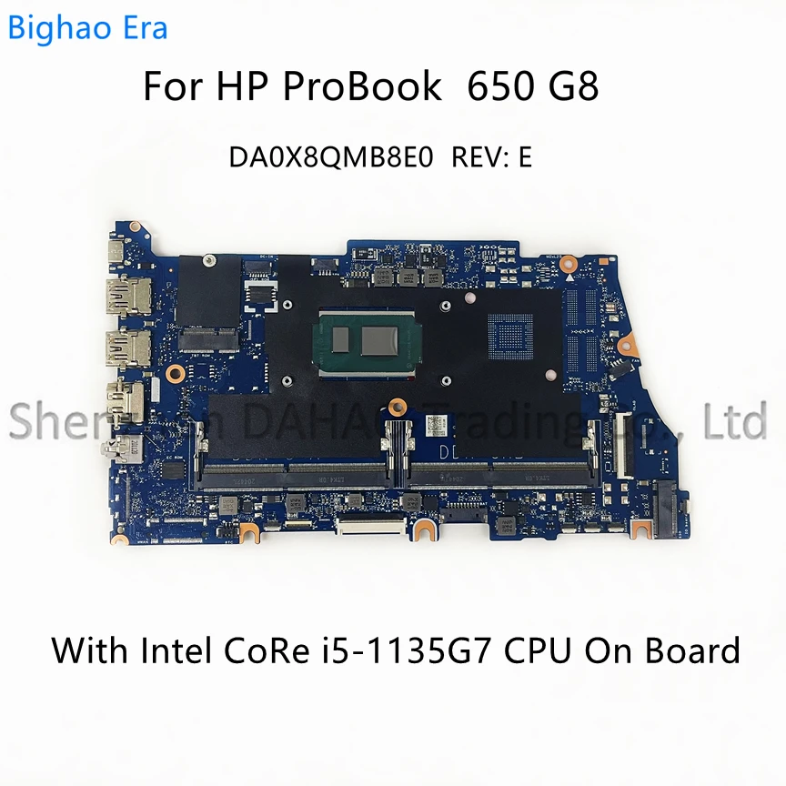 

DA0X8QMB8E0 REV:E For HP ProBook 650 G8 Laptop Motherboard With Intel CoRe i5-1135G7 CPU DDR4 100% Fully Tested