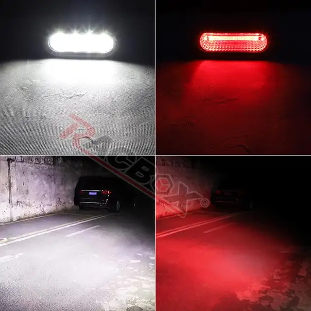 Verre Transparent LED Feu de Recul Feux Atv Quad US Cars Blanc Lumineux