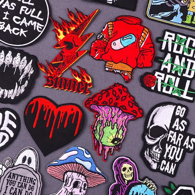 Punk Style Patch Iron On Patches For Clothing THermoadhesive