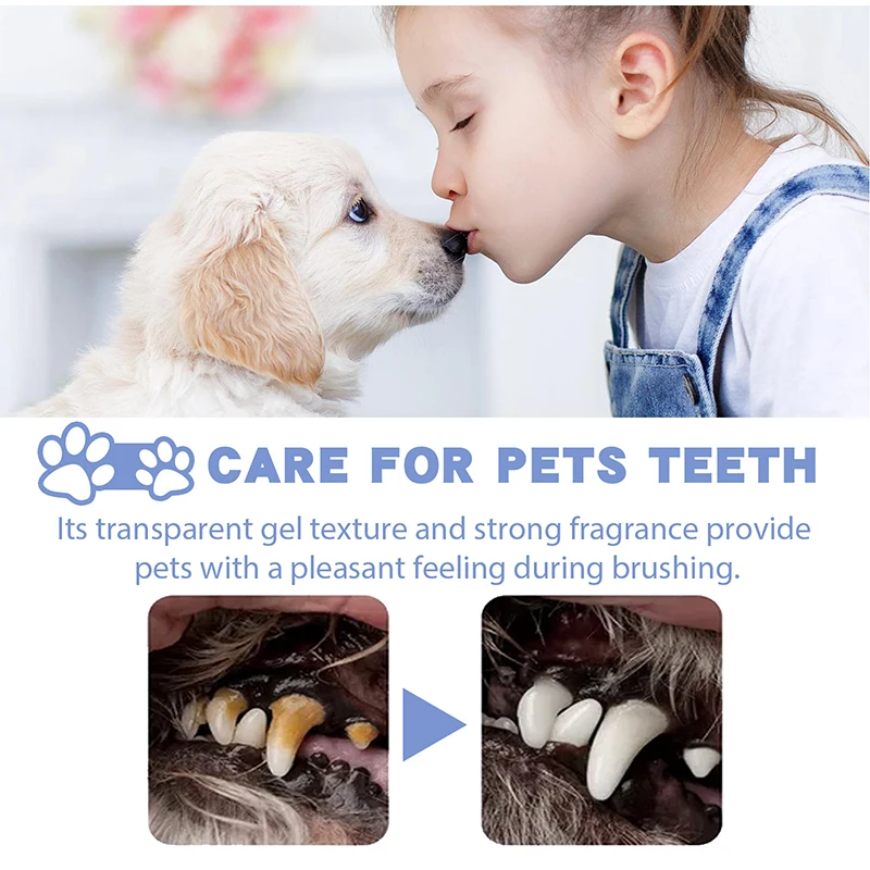 Pet Cleaning Toothpaste 100g Pet Cleaning Tartar Tooth Stain Repairteeth White Cat Dog Oral Care Removing Tooth Stains