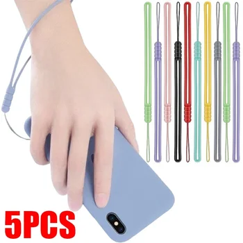 Wrist Straps Hand Lanyard Silicone Charms for Mobile Phone Camera ID Card Chain Cute Lanyard Keychain Keycord Hanging Rope