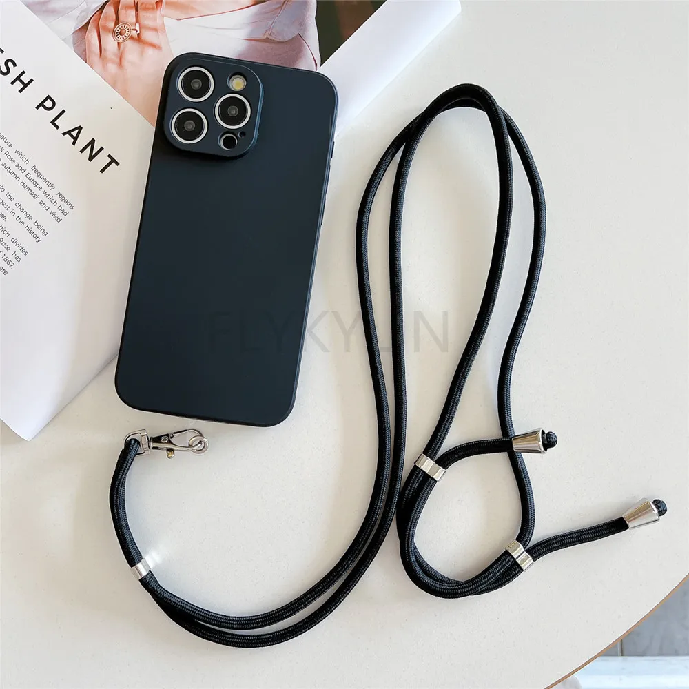 Versatile Silicone Crossbody Phone Case with Necklace Strap