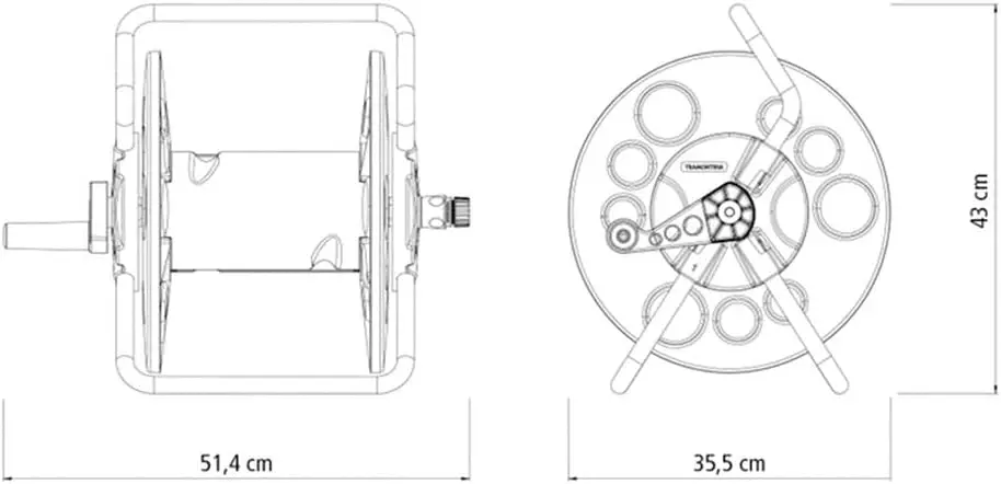 Mangueira Winder para Acessórios de Mangueira, Até 55m, 1 in, 2 in, Agora
