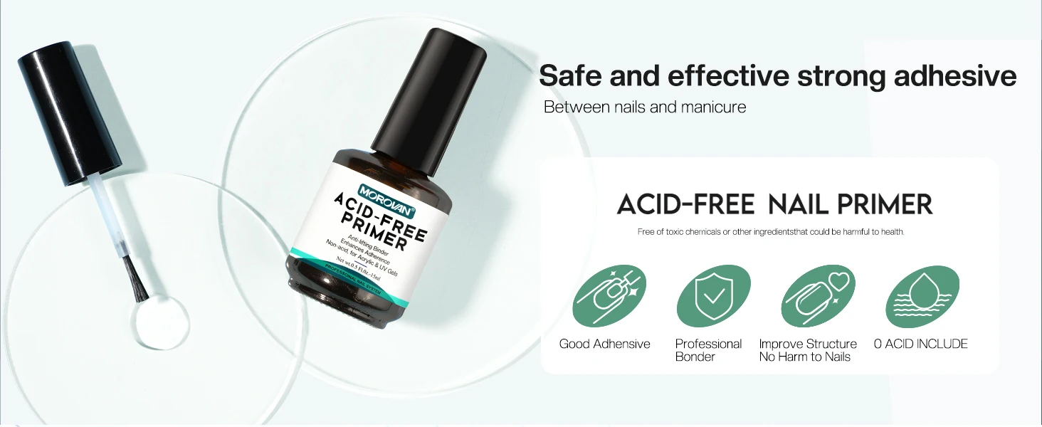 Description Picture 6 of itemProfessional Natural Nail Prep Dehydrator and Nail Acid-Free Primer Set,  Fast Air Dry For Gel Polish & Acrylic Powder 0.5oz