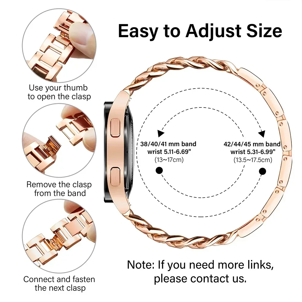 Luxury Metal Bracelet Strap - 20mm/22mm Band