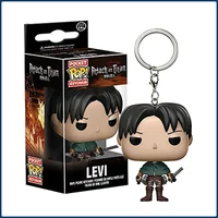 FUNKO POP Keychain Attack on Titan Highly Popular Characters Levi Ackerman Anime Peripherals Toys Pendant Keychains Kids Gifts 1