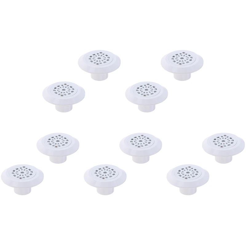 

ELOS-10Pcs Swimming Pool Accessories Replacement Round ABS Swimming Pool Drain Water Outlet
