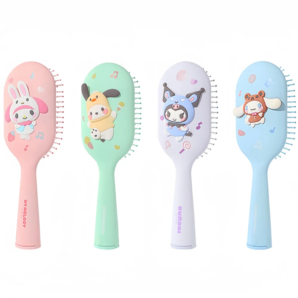 MINISO Sanrio Characters Kulomi Cinnamoroll Melody Balloon Cartoon Square Massage Comb Girl Gift Genuine Products Cute Comb 5