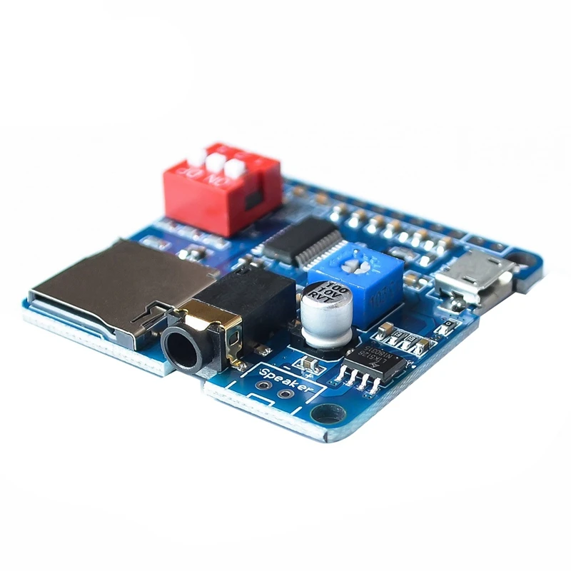 Audio Music Player Voice Playback Module MP3 Player Module + 256MB Memory Card Class D Amplifier Board 5W DY-SV5W 1Set