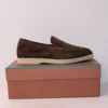 Classic Lor*p New Men's Chamois Leather Lazy Shoes Driving Flat Bottom Casual Foreign Trade Single Shoes Women's Rubber 1