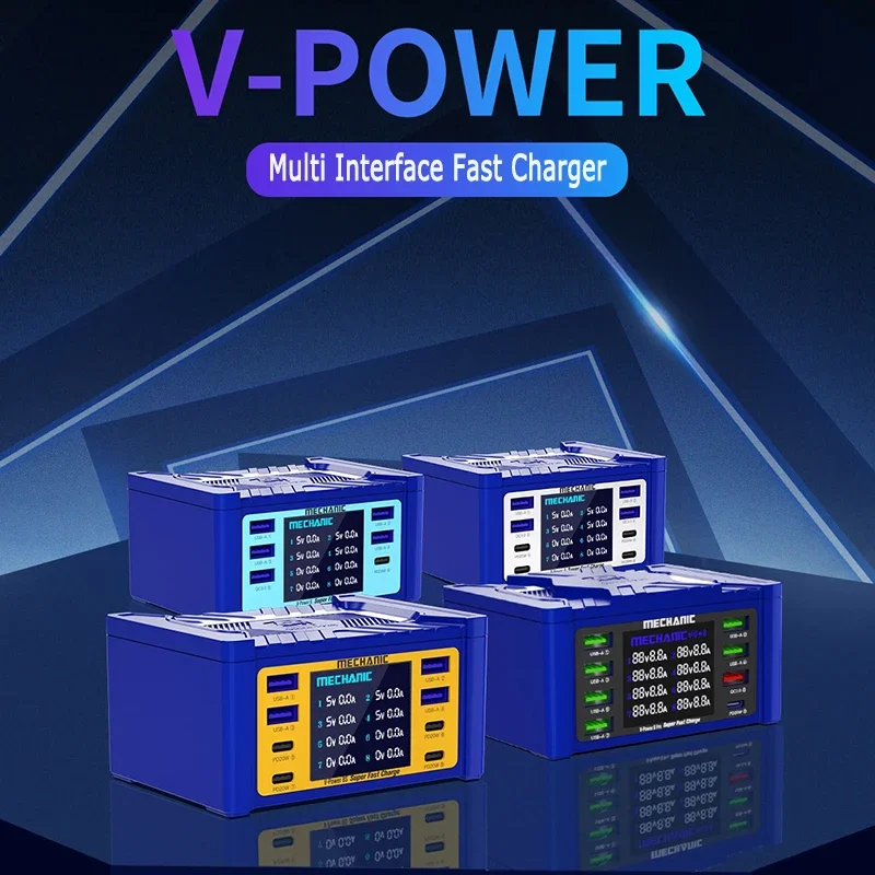 Super Fast Charger MECHANIC V-Power 8PRO Ports 110W High-power