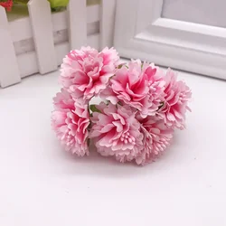 Vibrant Marigold Mini Daisy Bouquet - 6 - Piece Artificial Flower Set for Wedding and Home Decor (6)