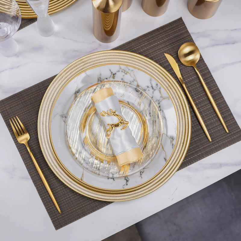 Luxury Gold & Marble Design Tableware Set 3 Luxury Gold & Marble Design Tableware Set 3