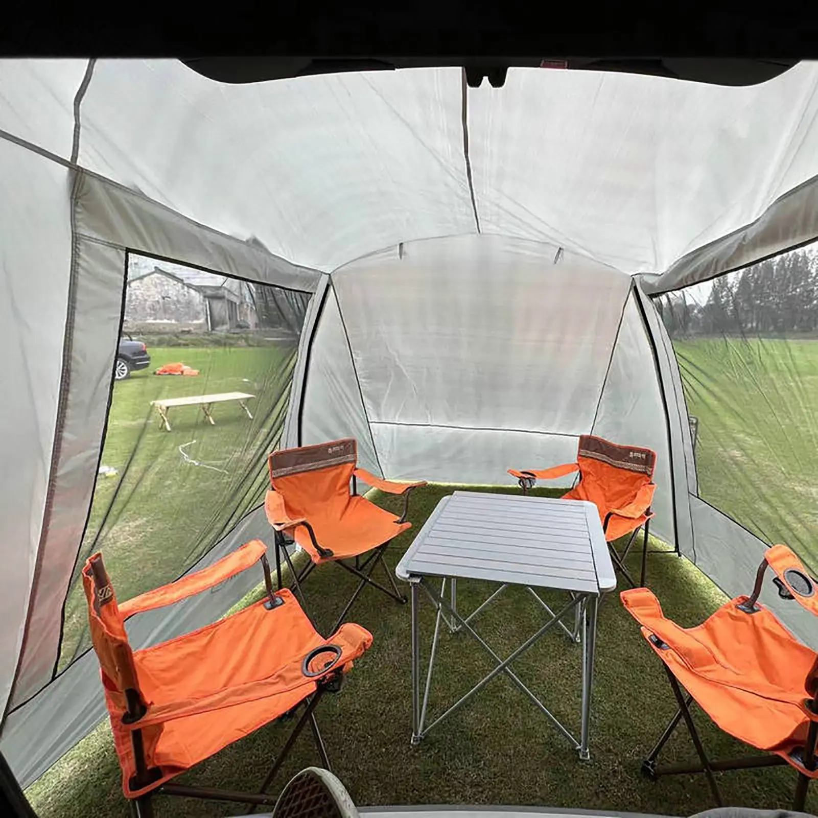 Car Tent Universal Camping Portable Super Light And Easy To Install Large Space Sun Shade For Camping Outdoor Beach