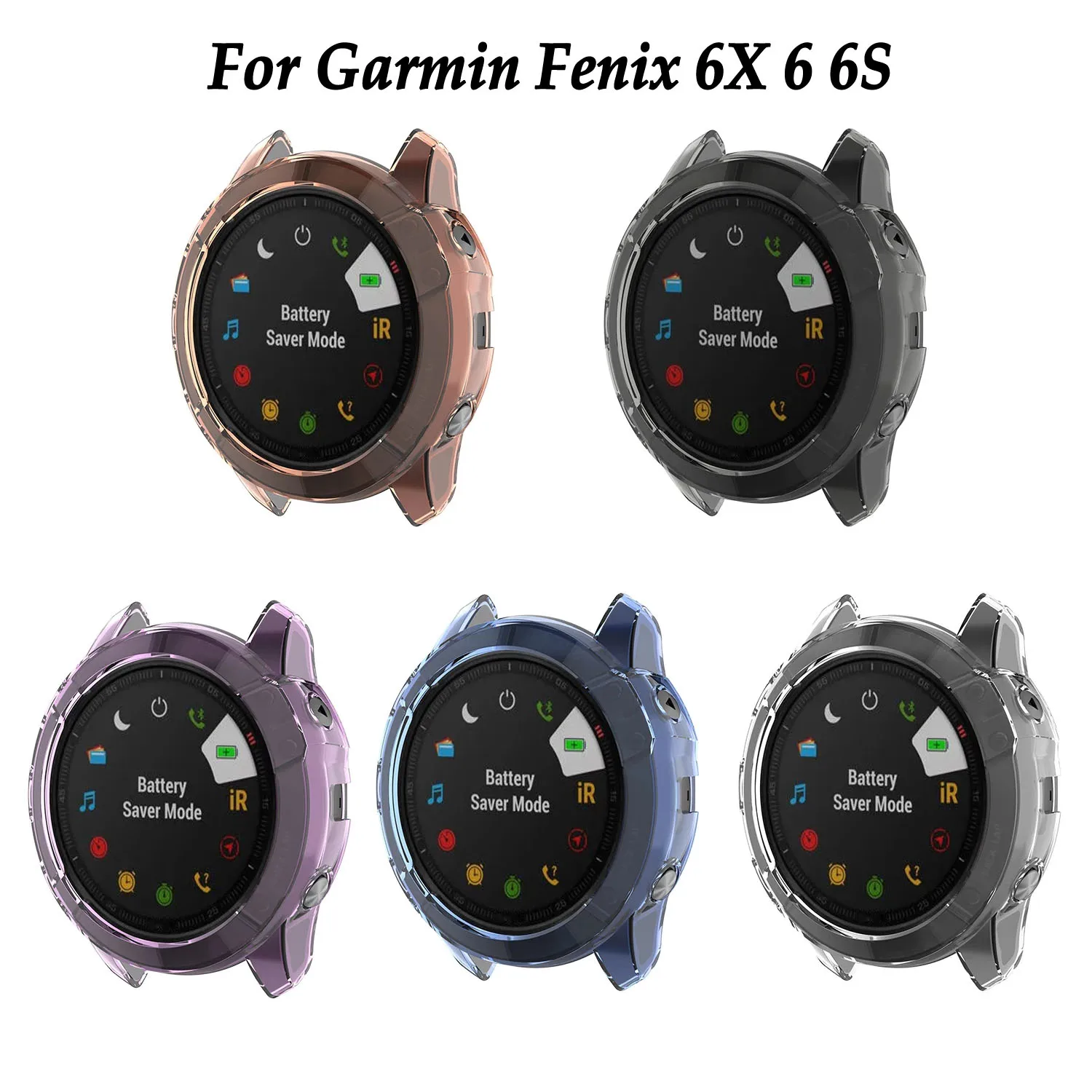 

Мягкая кристально прозрачная защитная рамка для умных часов Garmin Fenix 6X Pro 6 Pro 6S Pro Fenix 6 6S 6X
